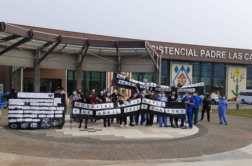  Funcionarios del Hospital de Padre Las Casas Protestan Por No Haber Recibido Bono Covid