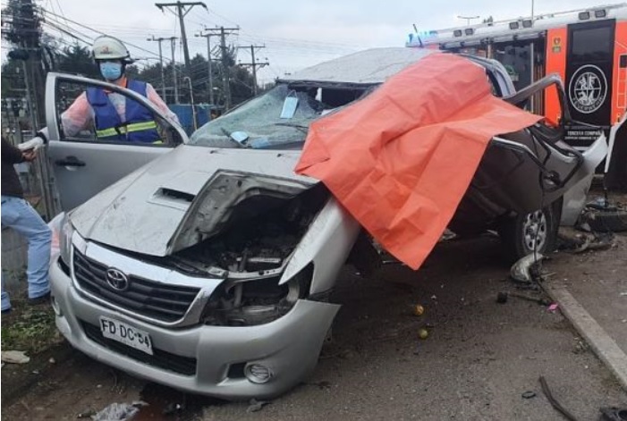  Un Muerto y Dos Heridos Dejó Violenta Colisión Vehicular en Salida Sur de Temuco