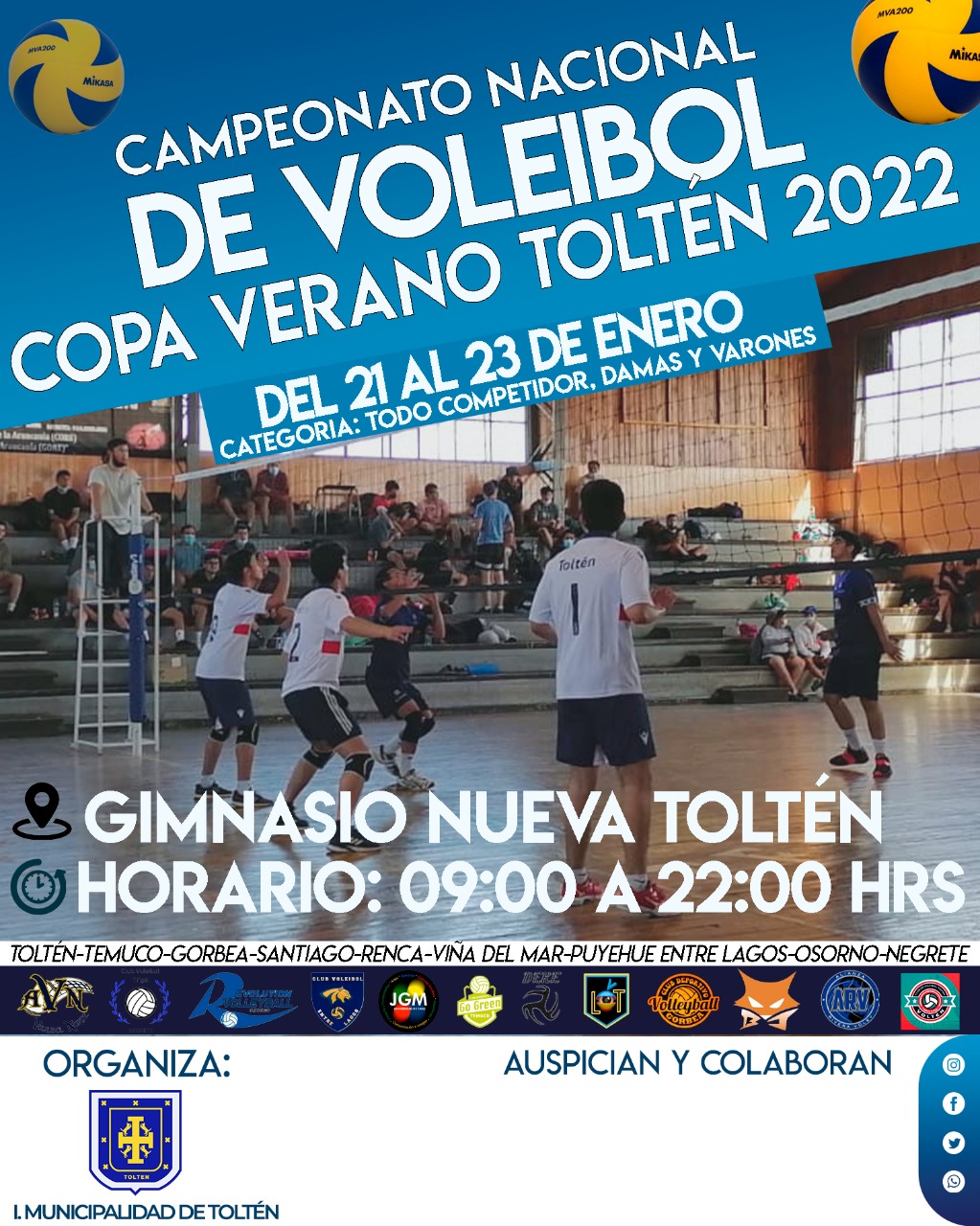 Desde Hoy Viernes En Toltén Se Realiza Nacional De Voleibol Con La Participación De 200 Deportistas