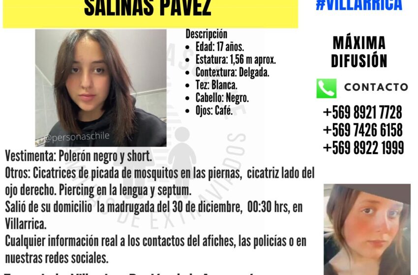  En Villarrica Familiares Buscan Desesperadamente A Joven Desaparecida