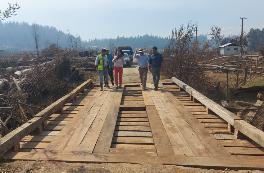  MOP Trabaja En La Habilitación De Puentes Que Fueron Destruidos Por Los Incendios En Purén