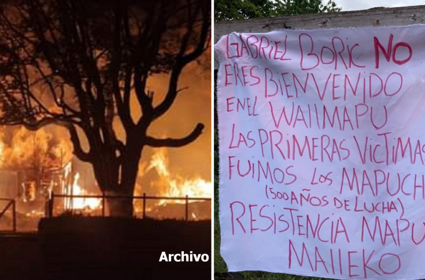  Resistencia Mapuche Malleco Destruye Casa Patronal En La Araucanía Y Dejaron Lienzo Contra Boric