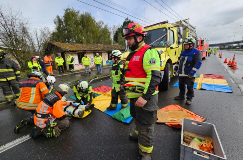  Ruta De La Araucanía Realizó Simulacro De Accidente Vehicular Junto A Bomberos De Freire Y Temuco