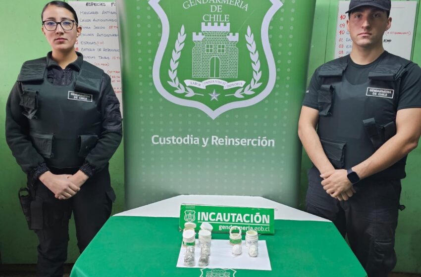 Gendarmería incauta drogas ocultas en frascos de pomada de azufre en cárcel de Temuco