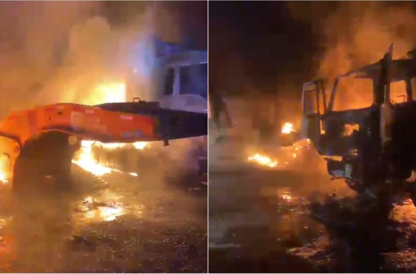  Ataque incendiario en Lautaro: 10 maquinarias calcinadas