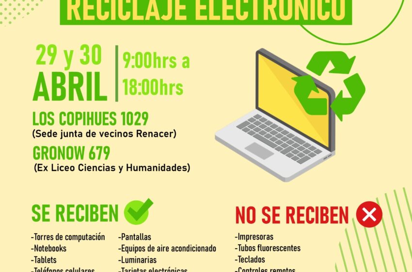  En Pitrufquén Hoy Último Día Hasta Las 18:00 Horas, La Recolección De Residuos Electrónicos