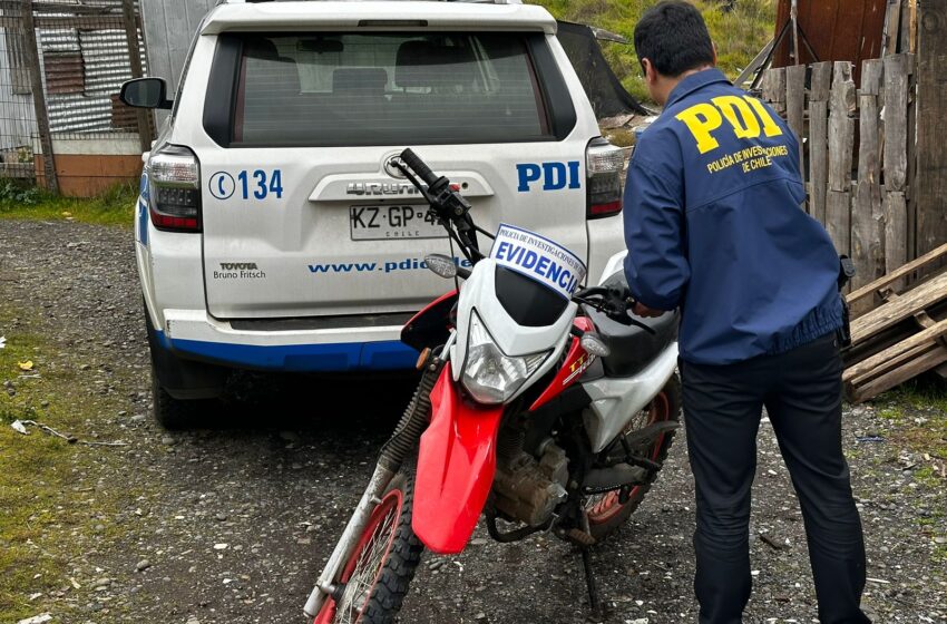  PDI Recuperó Motocicleta Robada En Temuco Bajo Modalidad De “Falsa Ayuda”