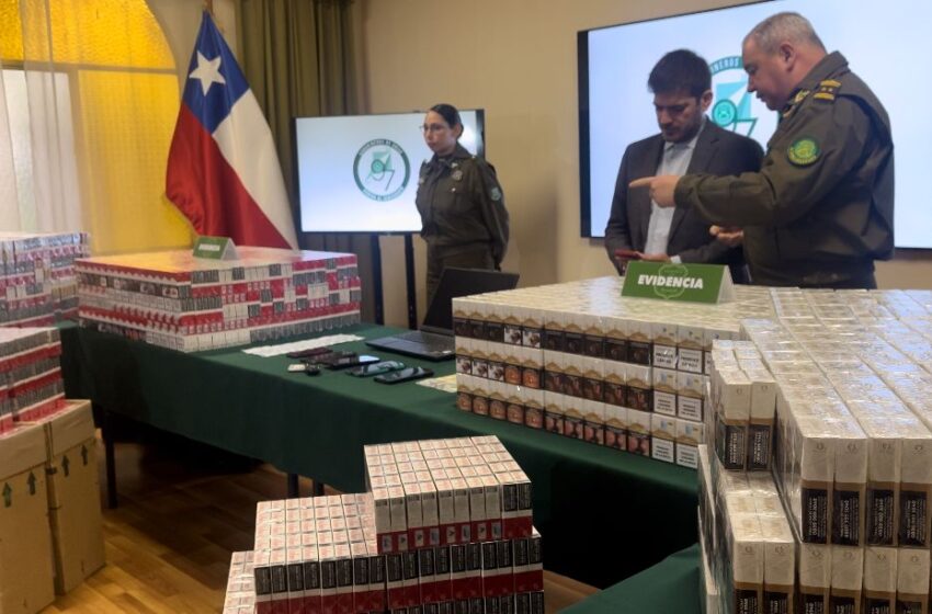  Carabineros decomisan 7 mil cajetillas de cigarros en operativo fronterizo en La Araucanía