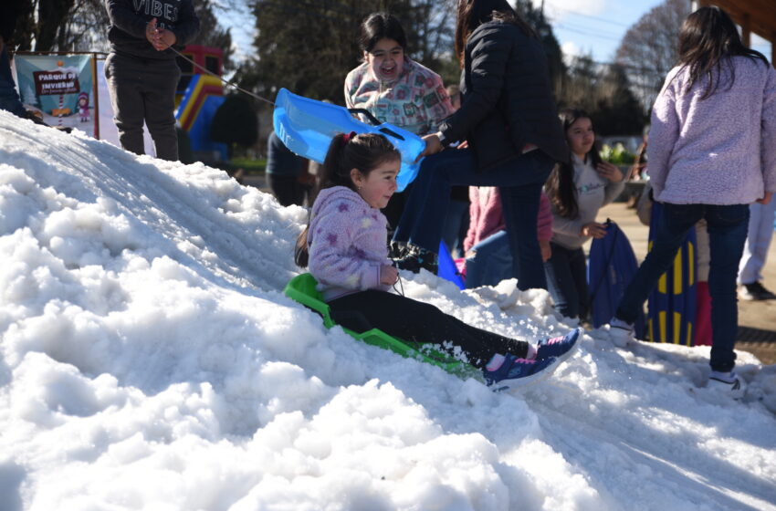  Loncoche lleva la nieve a la ciudad: Un sueño hecho realidad para los niños en el día de la niñez