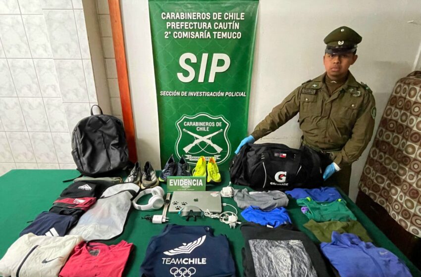  Carabineros detiene a dos personas por robo a maratonistas olímpicos Hugo Catrileo y Matías Silva en Temuco